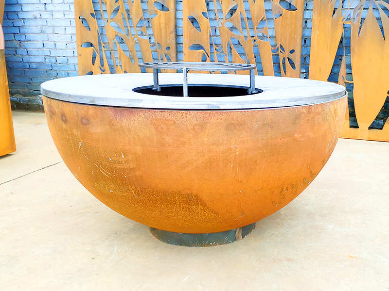 Corten Steel BBQ Grill Smoker